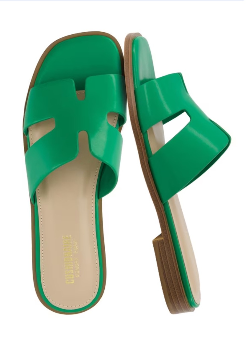 Women’s Kelly Green ‘Hermes’ H Style Voyage Sandals Size 12